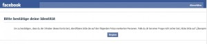 Facebook Bestätigung der Identität